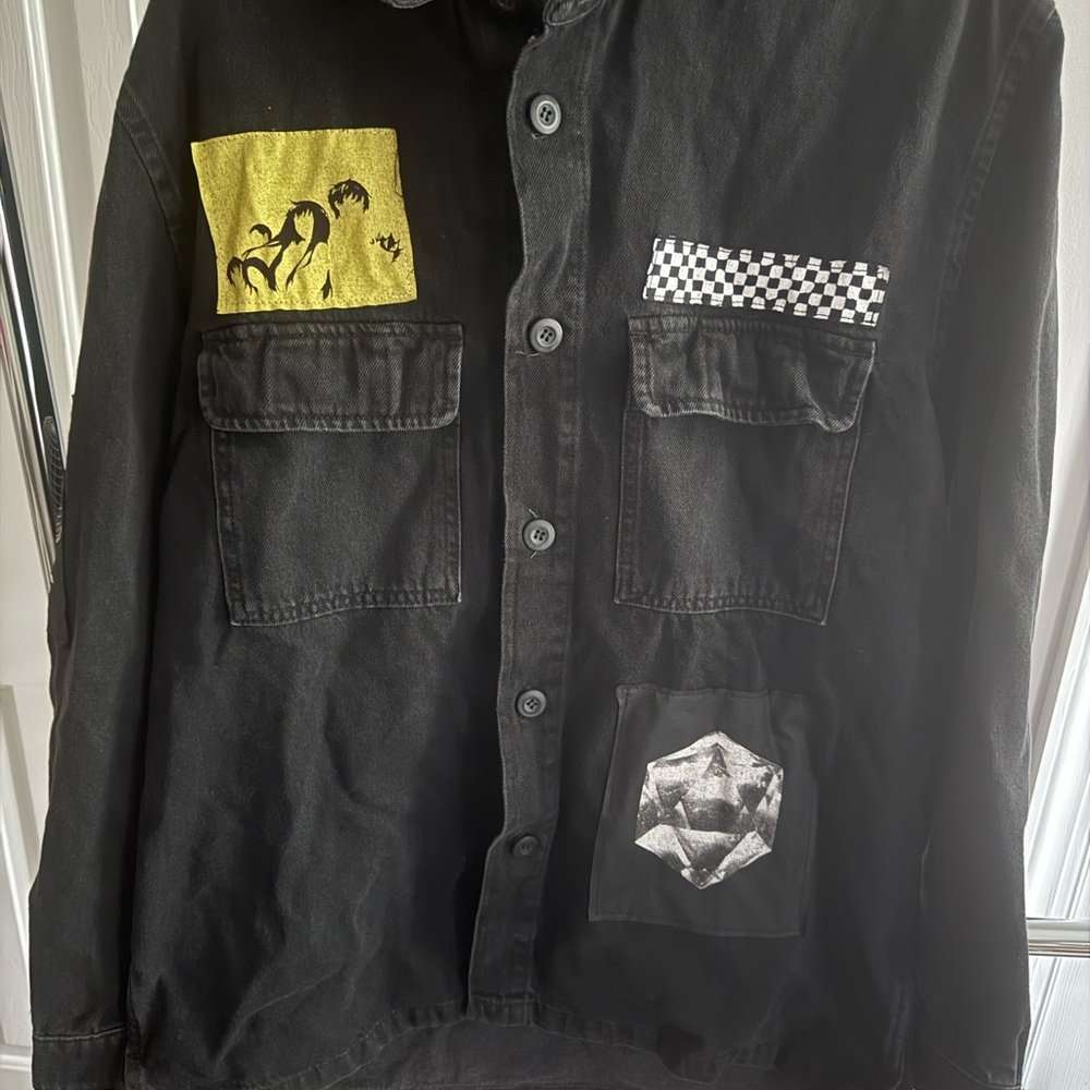 NWT *RARE* Urban Outfitters Avant Garde Black Denim Button-Up Shacket